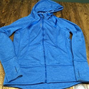 Reebok heathered blue zip up jacket